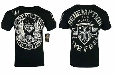 ARCHAIC By AFFLICTION Men's T-Shirt MIDKNIGHT Black Wings Biker S-4XL $40 NWT • $22.95