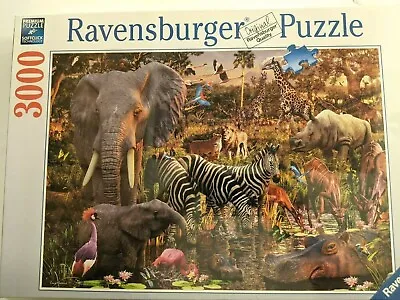 NEW - Ravensburger African Animals Safari - 3000 Piece Puzzle  48 X 31.5 Inches • $24.99