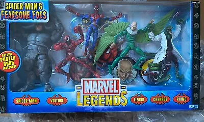 2005 Toybiz Marvel Legends Spider-Man’s Fearsome Foes Complete Box Set New • $189