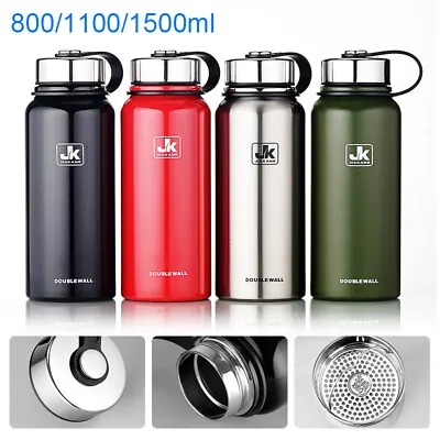 $32.98 • Buy Double Walled Vacuum Insulated Water Bottle Stainless Steel Water Drink Bottle 