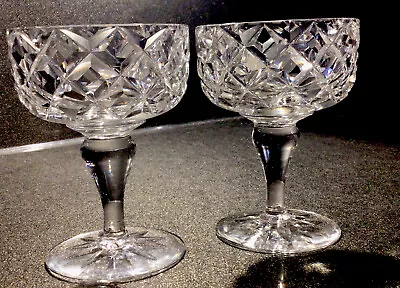 £14.95 • Buy Stunning Pair Of Edinburgh Crystal Pedestal Compote Dishes Circa 1955 Signed