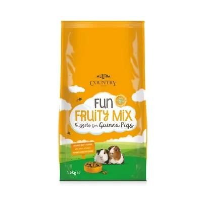 Country Value Guinea Pig Food Nuggets Fruity Mix With Vitamins 1.5kg 10kg • £6.09