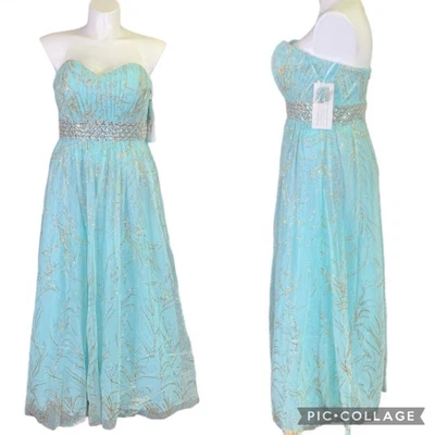 £138.59 • Buy Cachet Womens Formal Strapless Maxi Floor Length Gown Prom Dress Size 16 NWT