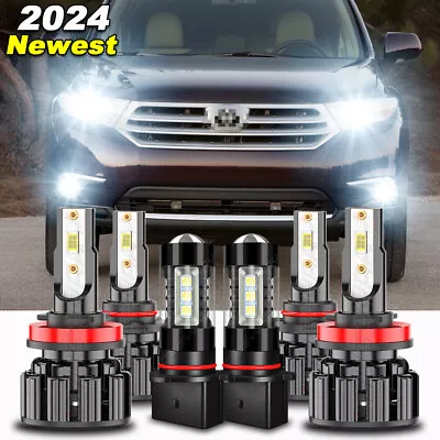 For Toyota Highlander 2011-2013 Combo LED Headlight Hi/Lo Beam + Fog Light Bulbs • $39.99