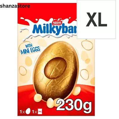 Milkybar White Chocolate Easter Egg With Mini Eggs 230g | UK Free Dispatch • £10.99