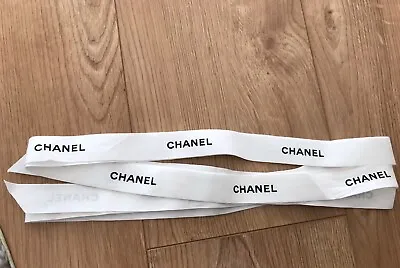 Genuine CHANEL  2.8m White Ribbon 2.5cm Wide 280cm Long • £11