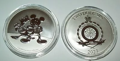 2023 - Niue 1 Oz. .999 Fine Silver $2 Disney Mickey Mouse Donald Duck Coin • $27