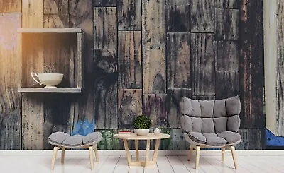 $177.31 • Buy 3D Shabby Wooden Floor Wallpaper Wall Mural Removable Self-adhesive Sticker 719