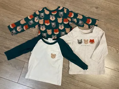 Matalan - 9-12 Months - 3pcs Baby Boy Baby Girl Long Sleeved Tops T Shirts • £12