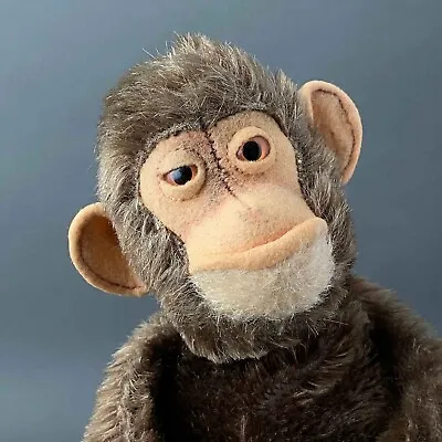 STEIFF Jocko Monkey Hand Puppet ~ 1960s German Mohair Vintage Chimpanzee Toy • $60