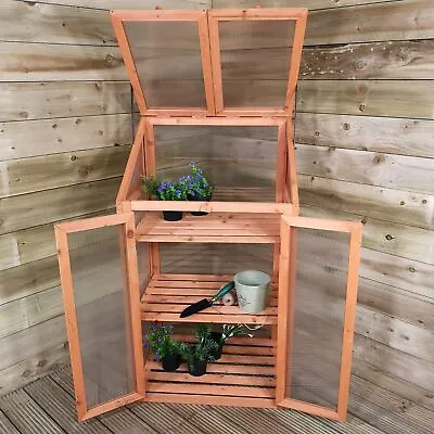 Wooden Mini Greenhouse Cold Frame - Small Greenhouse H120 X W69 X D49cm • £79.95