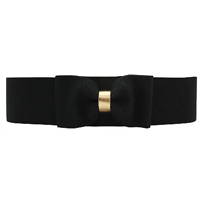 3 Inches Wide Bow Elastic Cinch Waspie Waist Belt • £10.99