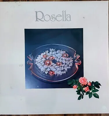 Vintage Mikasa Crystal Platter Rosella Pattern Pink Rose Flowers Germany 4223/7 • $24.99