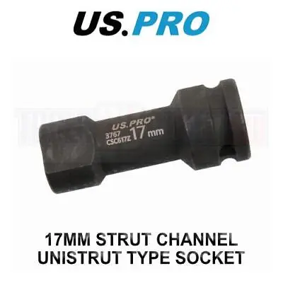 US PRO Tools 17mm Strut Channel Unistrut Type Socket Length 72mm 1/2  DR 3767 • £11.58