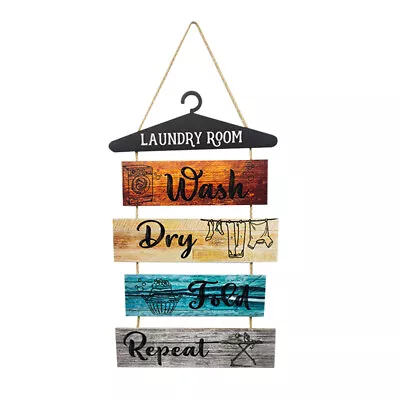  Rustic Home Decor Laundry Room Decoration Wooden Sign Hanging • £18.68