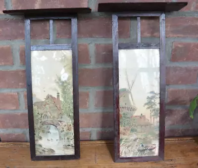 Arts And Crafts Style Curio Shelf And Framed Litho • $43.57