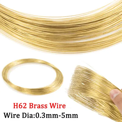 Brass Round Wire Soft Raw Line 0.3/0.4/0.5/0.6/0.8-5mm For Cable Jewelry Crafts • $3.76