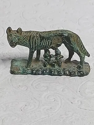 $39.60 • Buy Capitoline Wolf Figurine Statue Bronze Miniature Romulus Remus Vtg