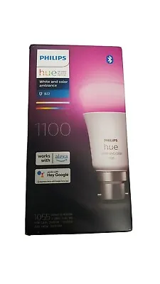 Philips Hue White & Colour Ambiance Single Smart Bulb LED [B22 Bayonet RRp$89.95 • $40.46