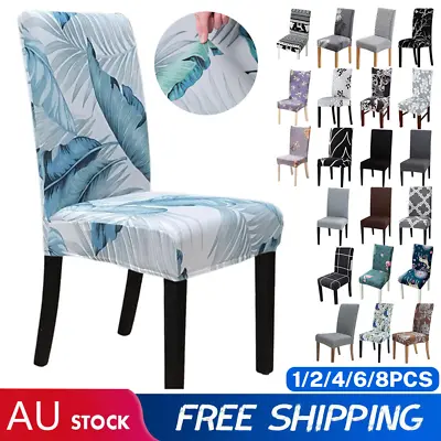 $1 • Buy Stretch Dining Chair Covers Slipcover Spandex Wedding Cover Removable 1/4/6/8Pcs