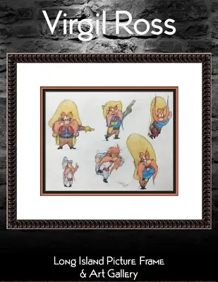 Virgil Ross Original Signed Model Sheet Drawing Yosemite Sam IV Custom Framed • $1295