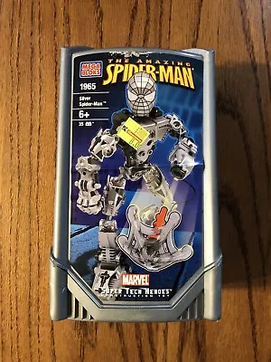 2005 MegaBloks The Amazing SpiderMan Marvel Super Heroes Construction Silver NEW • $44