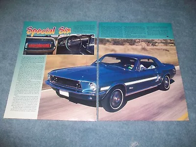 1968 Mustang California Special Coupe CS/GT Vintage Info Article  Special Six  • $11.99