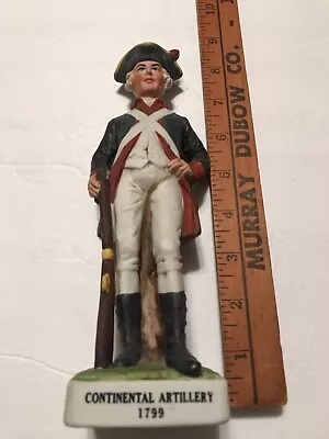 Vintage Lefton Porcelain Military Figurine Continental Artillery 1799 • $18