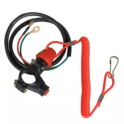  Safety Tether Engine Kill Stop Switch Push Button 12V  Boat Outboard Motorcycle • $17.29