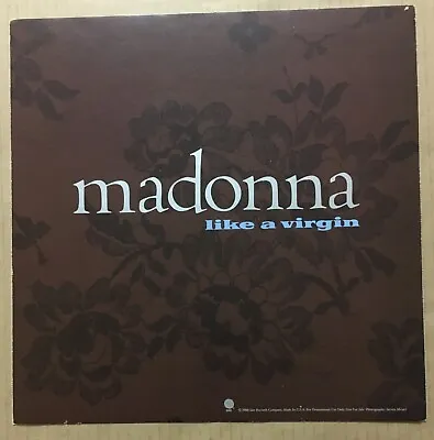 MADONNA Rare VINTAGE 1984 ORIGINAL PROMO POSTER FLAT 12x12 For Like A Virgin CD • $34.99