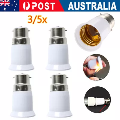 B22 To E27 LED Halogen CFL Light Base Bulb Lamp Adapter Converter Socket White • $11.26