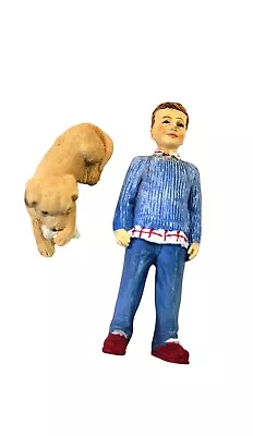 Mayberry Street Miniature Boy And Dog Dollhouse Family Figurine Scale People • $8.39