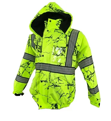 Unisex Waterproof Bomber Safety Reflective Jacket Fleece-windproof • $59.99