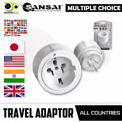 Sansai International Travel Adaptor Multiple Choice Australia Europe Japan US UK • $13.90