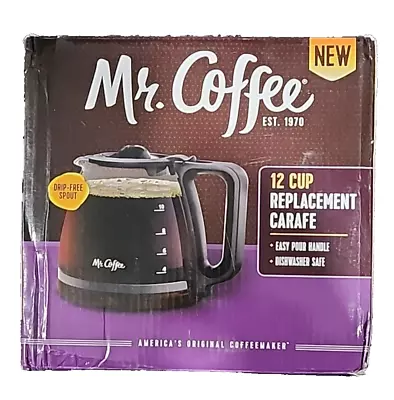 Mr. Coffee Replacement 12-Cup Glass Carafe Black - Check Photo For Compatibility • $18.99