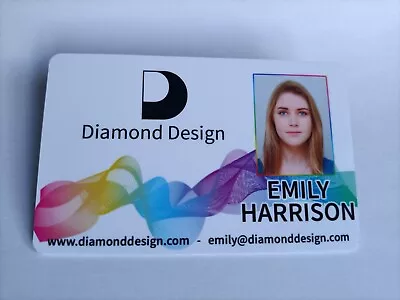 £4.45 • Buy Custom PVC Plastic Photo, Name, Staff, Visitor, Membership  ID Cards FREE P&P
