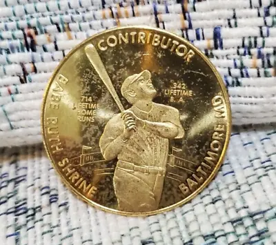 BABE RUTH BIRTHPLACE BALTIMORE MD Contributor Coin + Delphi Called Shot Card • $9.99