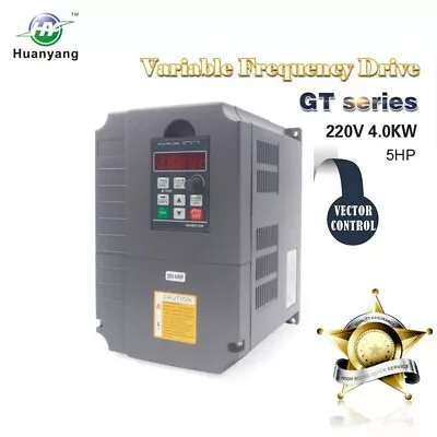 HUANYANG Vector  Control CNC VFD Variable Frequency Drive Inverter4kW 5HP 220V • $174.98