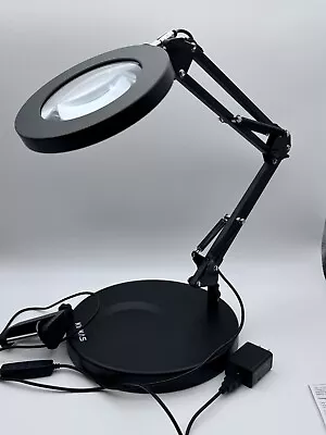 LED Magnifying Lamp With Clamp 10X Real Glass Lens 3 Color Modes NEW • $19.99
