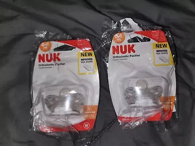 Nuk Pacifier 0-6 Months Orthodontic Pacifiers For Breast Fed Babies Lot 2 B15 • $15
