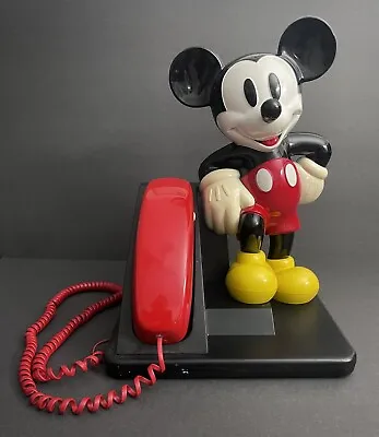 Vintage Disney Mickey Mouse Phone AT&T 1990's Push Button Tone Dial Telephone • $19.99