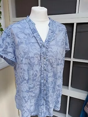 £6.99 • Buy M&S - Ladies Size 20 Spring Summer Button Up Short Sleeved Top / Blouse