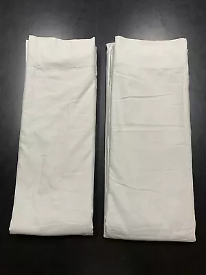 Restoration Hardware Baby & Child Cotton Canvas Curtain Panels 96X50 Mist Grey • $125