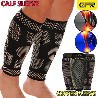 Anti Fatigue Calf Leg Support Varicose Veins Compression Sleeve Socks Men Women • £6.99