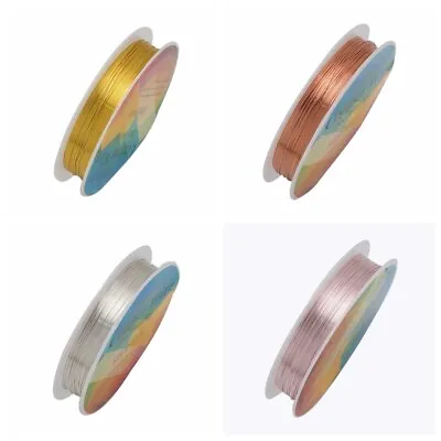 $2 • Buy Craft Beading Copper Wire For Bracelet Necklace Jewelry DIY Accessories 0.2-1mm