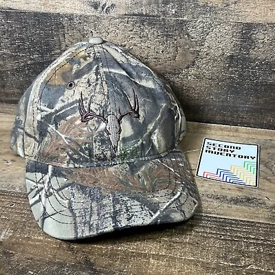 Hunting Camo Hat Academy Sports SnapBack Cap Deer Antlers Embroidered • $12.99