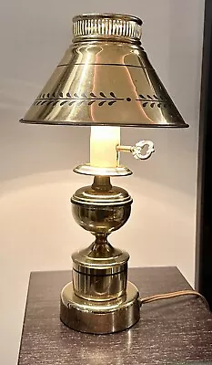 VIntage Brass Table Lamp Underwriters Laboratory Portable Lamp E-20773 • $40