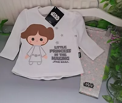 Baby Girl 3-6 Months BNWT Matalan Supersoft Star Wars Set • £3.20