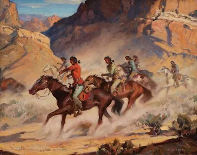 Carl Oscar Borg Arizona Navajos Canvas Print 16 X 20 • $39.99