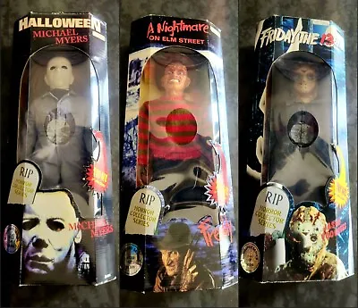Michael Myers Jason Voorhees Freddy Krueger 18  Talking Doll RIP Horror Lot Of 3 • $710